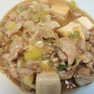 厚揚げと豚肉のみそ炒め